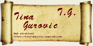 Tina Gurović vizit kartica